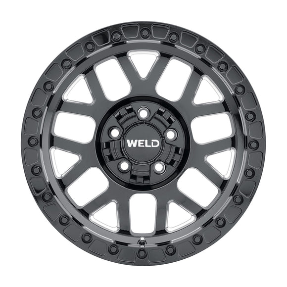 17x9 WELD Off-Road Cinch Beadlk Black 5x127 5x139.7 5x5 5x5.5 ET-12 Wheel