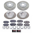 PowerStop Semi-Coated Rotor and Low-Dust Ceramic Brake Pad Kit