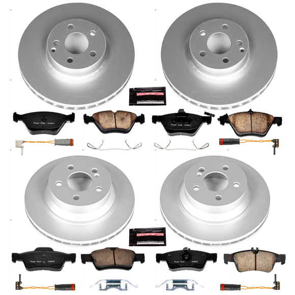 PowerStop Genuine Geomet Coated Rotor and Carbon-Fiber Ceramic Brake Pad Kit