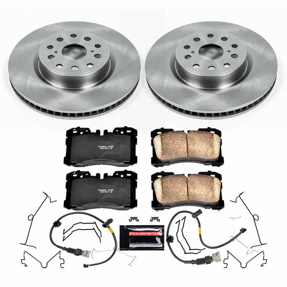 PowerStop OE Stock Replacement Low-Dust Ceramic Brake Pad and Rotor Kit