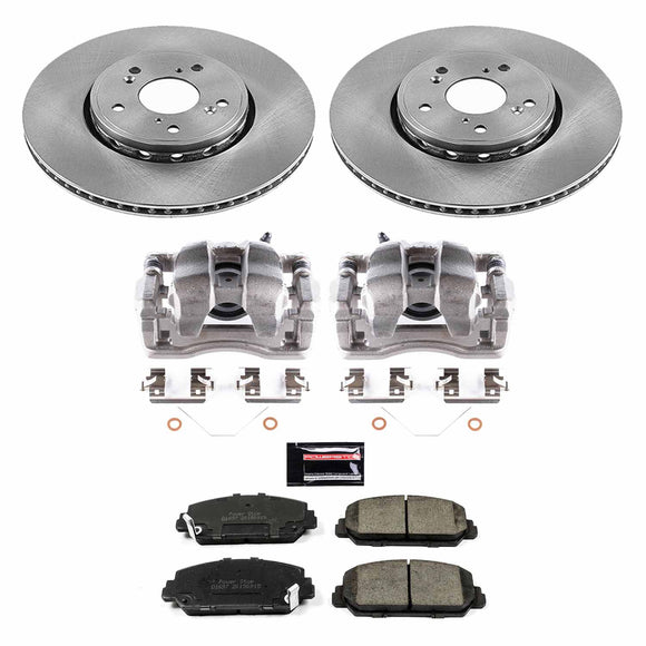 PowerStop OE Stock Replacement Low-Dust Ceramic Brake Pad, Rotor and Caliper Kit