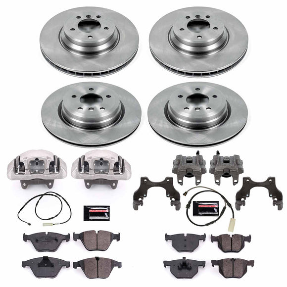 PowerStop OE Stock Replacement Low-Dust Ceramic Brake Pad, Rotor and Caliper Kit