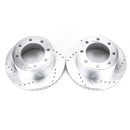 PowerStop Evolution Drilled Slotted Rotors Pair Rear For Ford F-250 Super Duty