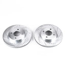 PowerStop Evolution Drilled Slotted Rotors Pair Front For Saturn Ion