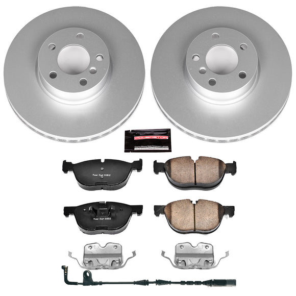 PowerStop Genuine Geomet Coated Rotor and Carbon-Fiber Ceramic Brake Pad Kit