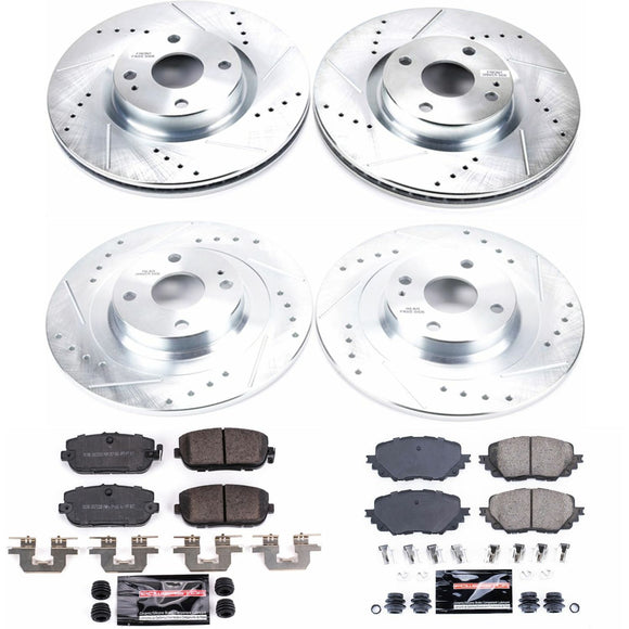 PowerStop Z23 Daily Driver Carbon-Fiber Ceramic Brake Pad and Drilled & Slotted