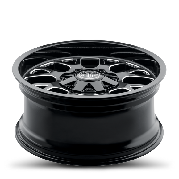 20x9 Thret Offroad Attitude-802 Gloss Black/Milled Wheel 8x180 ET18 CB125.2