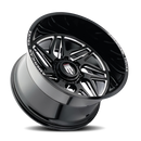 24x14 American Truxx AT1917 Goliath Black Milled 8x165.1 8x6.5 ET-76 Wheel