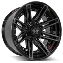 4Play Gen2 4P08 20x10 Black Brushed Face Tinted Wheel 8x170 ET-24 CB124.9