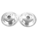 PowerStop Evolution Drilled Slotted Rotors Pair Rear For INFINITI G35