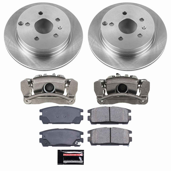 PowerStop OE Stock Replacement Low-Dust Ceramic Brake Pad, Rotor and Caliper Kit