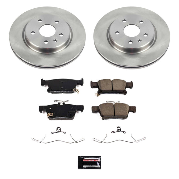 PowerStop OE Stock Replacement Low-Dust Ceramic Brake Pad and Rotor Kit