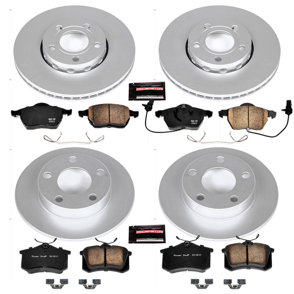 PowerStop Genuine Geomet Coated Rotor and Carbon-Fiber Ceramic Brake Pad Kit