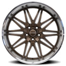 22x12 Corsart Alcatraz Matte Bronze Milled Diamond Cut Lip 5x127 ET0 Wheel