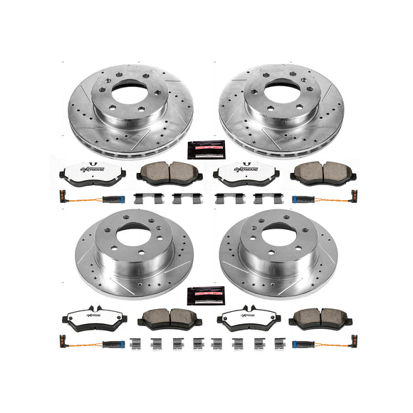PowerStop Z36 Carbon-Fiber Ceramic Brake Pad with Drilled and Slotted Rotor Kit
