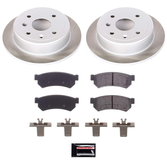 PowerStop Semi-Coated Rotor and Low-Dust Ceramic Brake Pad Kit
