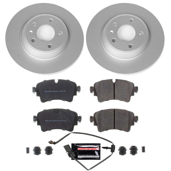PowerStop Genuine Geomet Coated Rotor and Carbon-Fiber Ceramic Brake Pad Kit