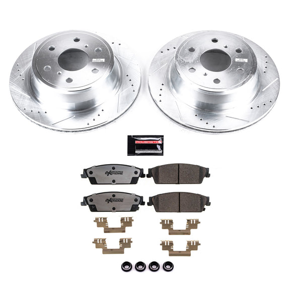 PowerStop Z36 Carbon-Fiber Ceramic Brake Pad with Drilled and Slotted Rotor Kit