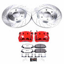 PowerStop Z36 Truck and SUV Ceramic Brake Pad, Drilled & Slotted Rotor, and Cali