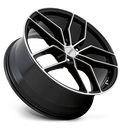 19X8 Petrol P5C Gloss Black W/ Machined Face 5X108 ET40 wheel/rim