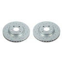 PowerStop Evolution Drilled Slotted Rotors Pair Front For Mercedes-Benz CLA250