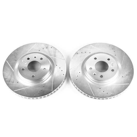 PowerStop Evolution Drilled Slotted Rotors Pair Front For Buick Century