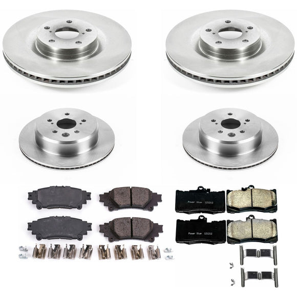 PowerStop OE Stock Replacement Low-Dust Ceramic Brake Pad and Rotor Kit