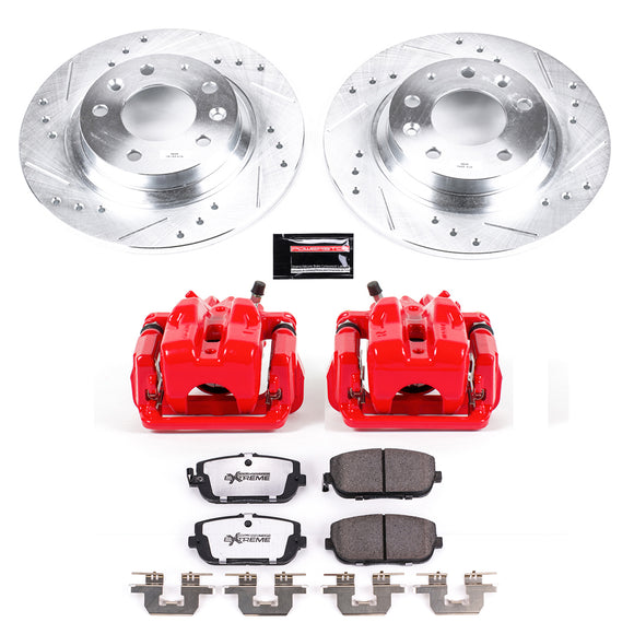 PowerStop Z26 Street Performance Ceramic Brake Pad, Drilled Slotted Rotor, and C