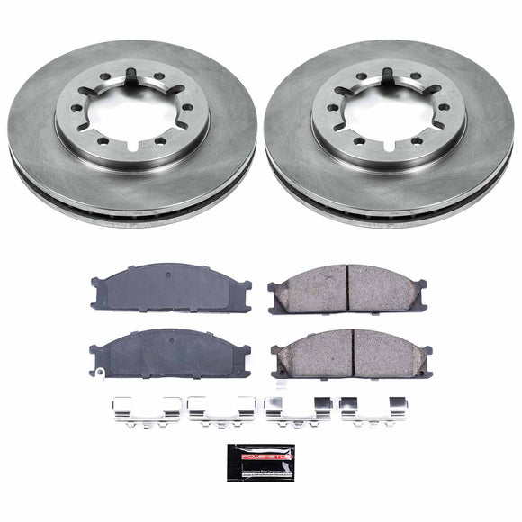 PowerStop OE Stock Replacement Low-Dust Ceramic Brake Pad and Rotor Kit