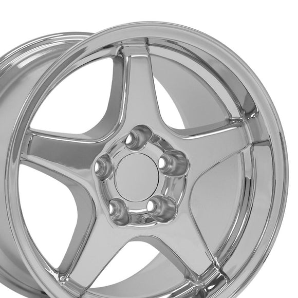 17" Replica Wheel CV01 Fits Chevrolet Corvette - ZR1 Rim 17x11 Chrome Wheel