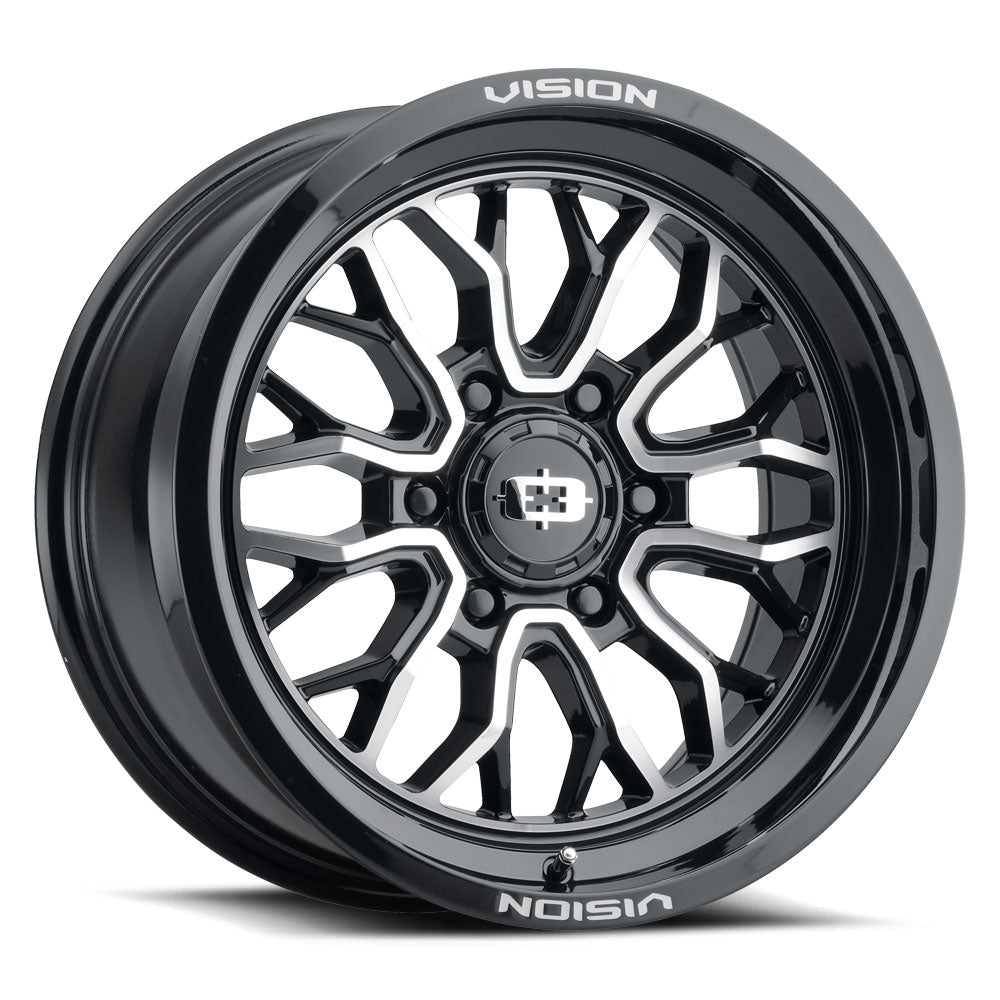 Vision 402 Riot Gloss Black Machined Face 20X10 6x139.7 ET-25 Wheel/Rim - 0