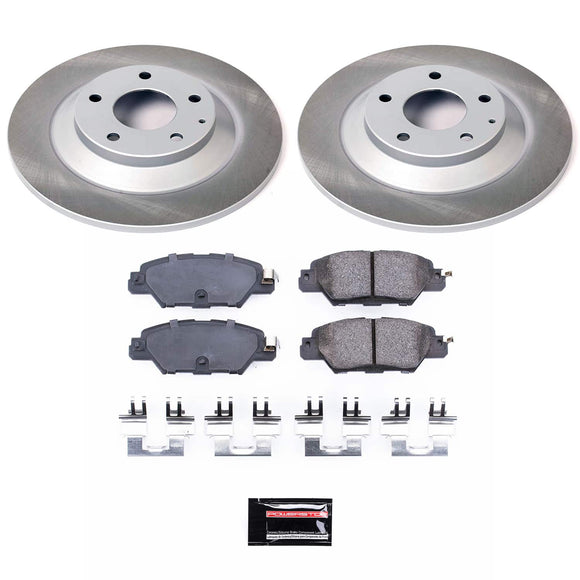 PowerStop Semi-Coated Rotor and Low-Dust Ceramic Brake Pad Kit