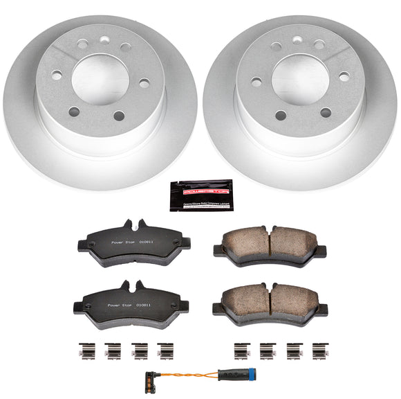 PowerStop Genuine Geomet Coated Rotor and Carbon-Fiber Ceramic Brake Pad Kit