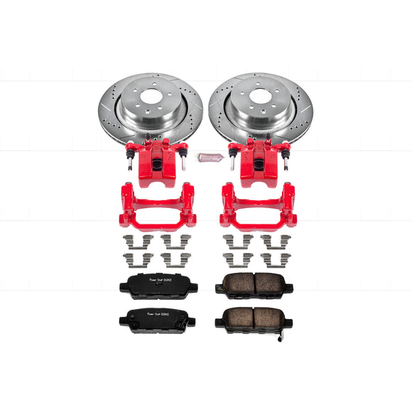 PowerStop Z23 Daily Driver Carbon-Fiber Ceramic Pads Drilled & Slotted Rotor & C
