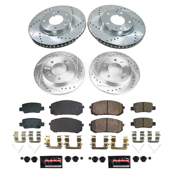 PowerStop Z23 Daily Driver Carbon-Fiber Ceramic Brake Pad and Drilled & Slotted