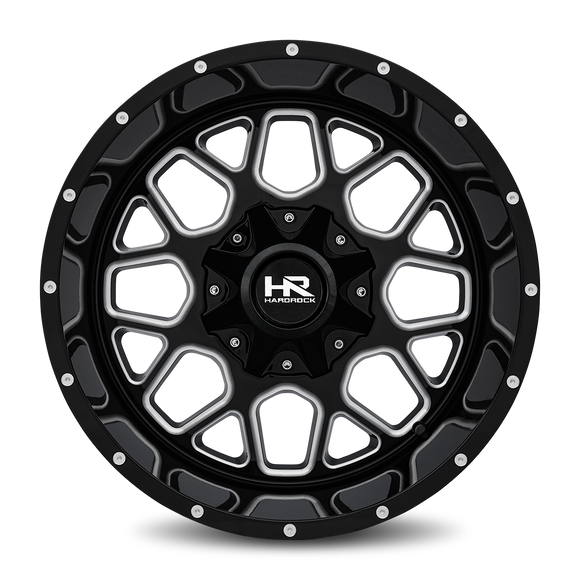 20x12 Hardrock Gunner Gloss Black Milled 6x135/139.7 ET-44 wheel/rim