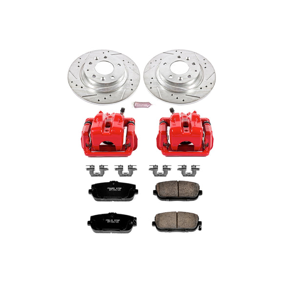 PowerStop Z23 Daily Driver Carbon-Fiber Ceramic Pads Drilled & Slotted Rotor & C