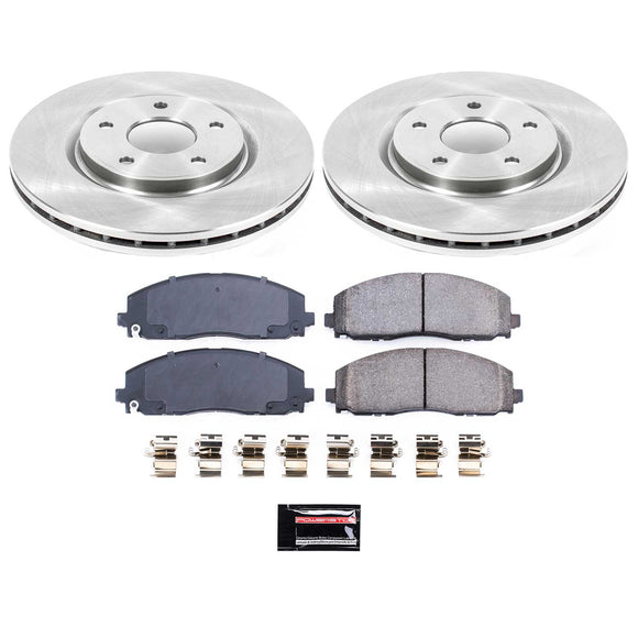 PowerStop OE Stock Replacement Low-Dust Ceramic Brake Pad and Rotor Kit