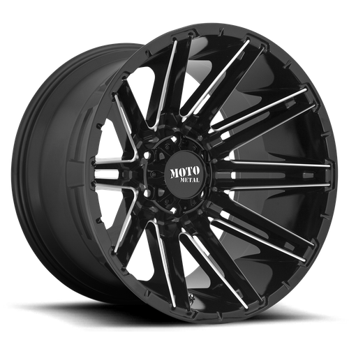 22x10 Moto Metal MO998 Kraken Gloss Black Milled 6x135 ET-18 CB87.1 Wheel