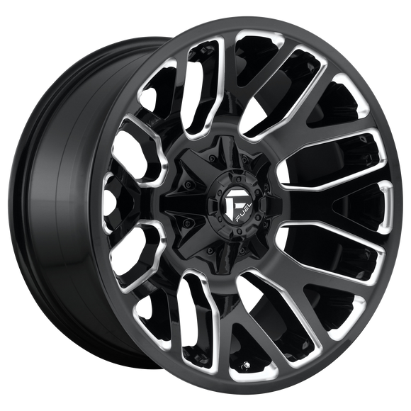 20x9 Fuel Off-Road D623 Warrior Gloss Black Milled 6x135 ET20 CB106.1 Wheel Rim