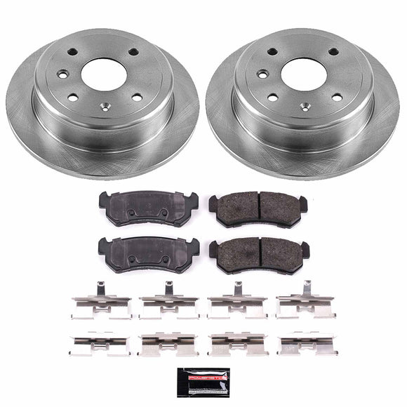 PowerStop OE Stock Replacement Low-Dust Ceramic Brake Pad and Rotor Kit