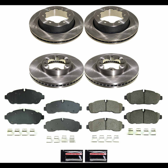 PowerStop OE Stock Replacement Low-Dust Ceramic Brake Pad and Rotor Kit
