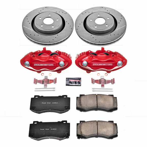 PowerStop Z23 Daily Driver Carbon-Fiber Ceramic Pads Drilled & Slotted Rotor & C