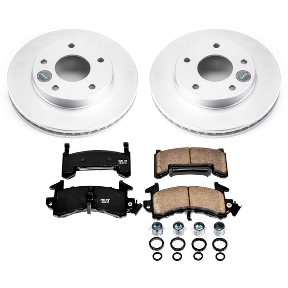 PowerStop Genuine Geomet Coated Rotor and Low-Dust Ceramic Brake Pad Kit