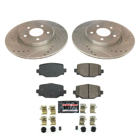 PowerStop Z23 Daily Driver Carbon-Fiber Ceramic Brake Pad and Drilled & Slotted