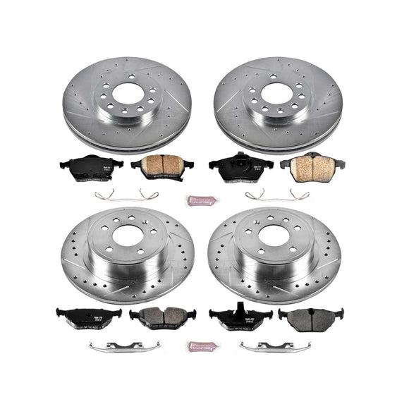 PowerStop Z23 Daily Driver Carbon-Fiber Ceramic Brake Pad and Drilled & Slotted