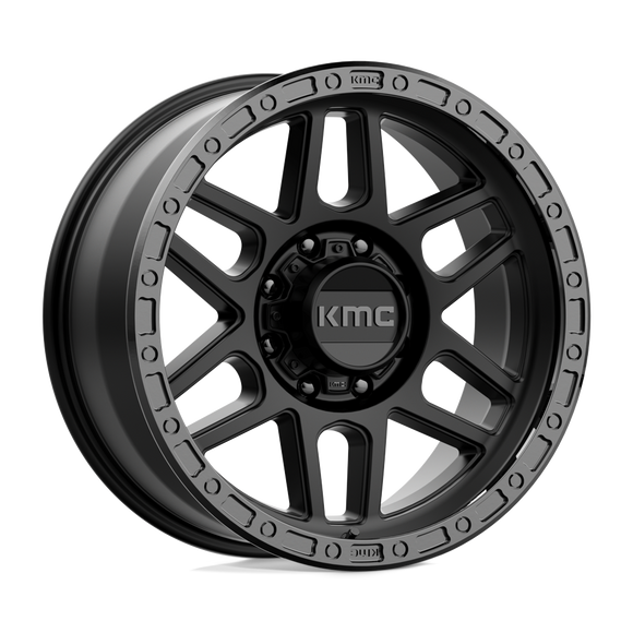 20X9 KMC KM544 MESA Satin Black With Gloss Black Lip 8X170 ET0 wheel/rim