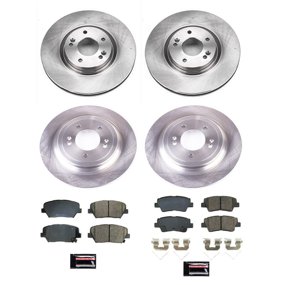 PowerStop OE Stock Replacement Low-Dust Ceramic Brake Pad and Rotor Kit