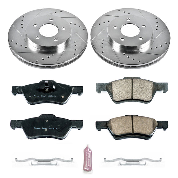 PowerStop Z23 Daily Driver Carbon-Fiber Ceramic Brake Pad and Drilled & Slotted
