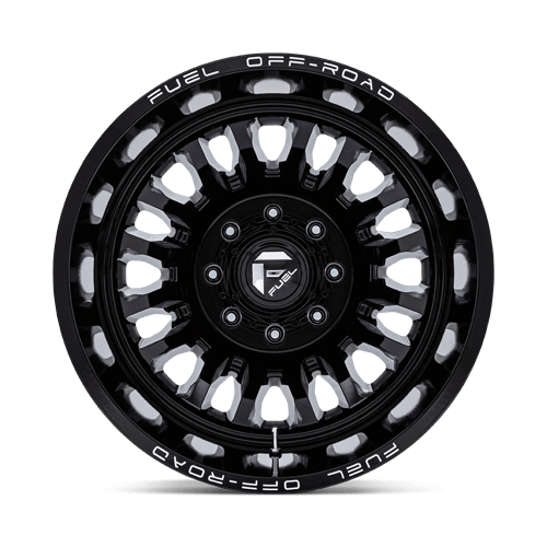 20x8.25 Fuel Off-Road D868 Arc Dually Gloss Black Milled 8x210 ET-201 Wheel